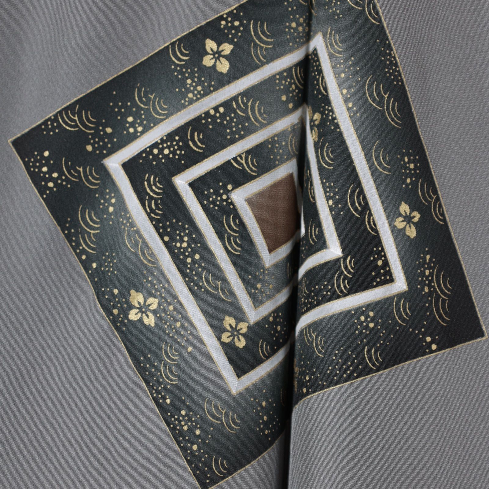 男長襦袢 み仕立て グレー 黒 グリーン 紫 縞 B397