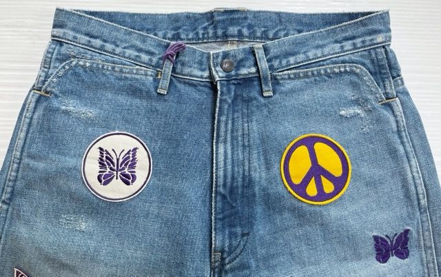 Needles(ニードルズ) KP139  ASSORTED PATCHES STRAIGHT JEAN パッチ デニムパンツ ジーンズ【A31478-007】