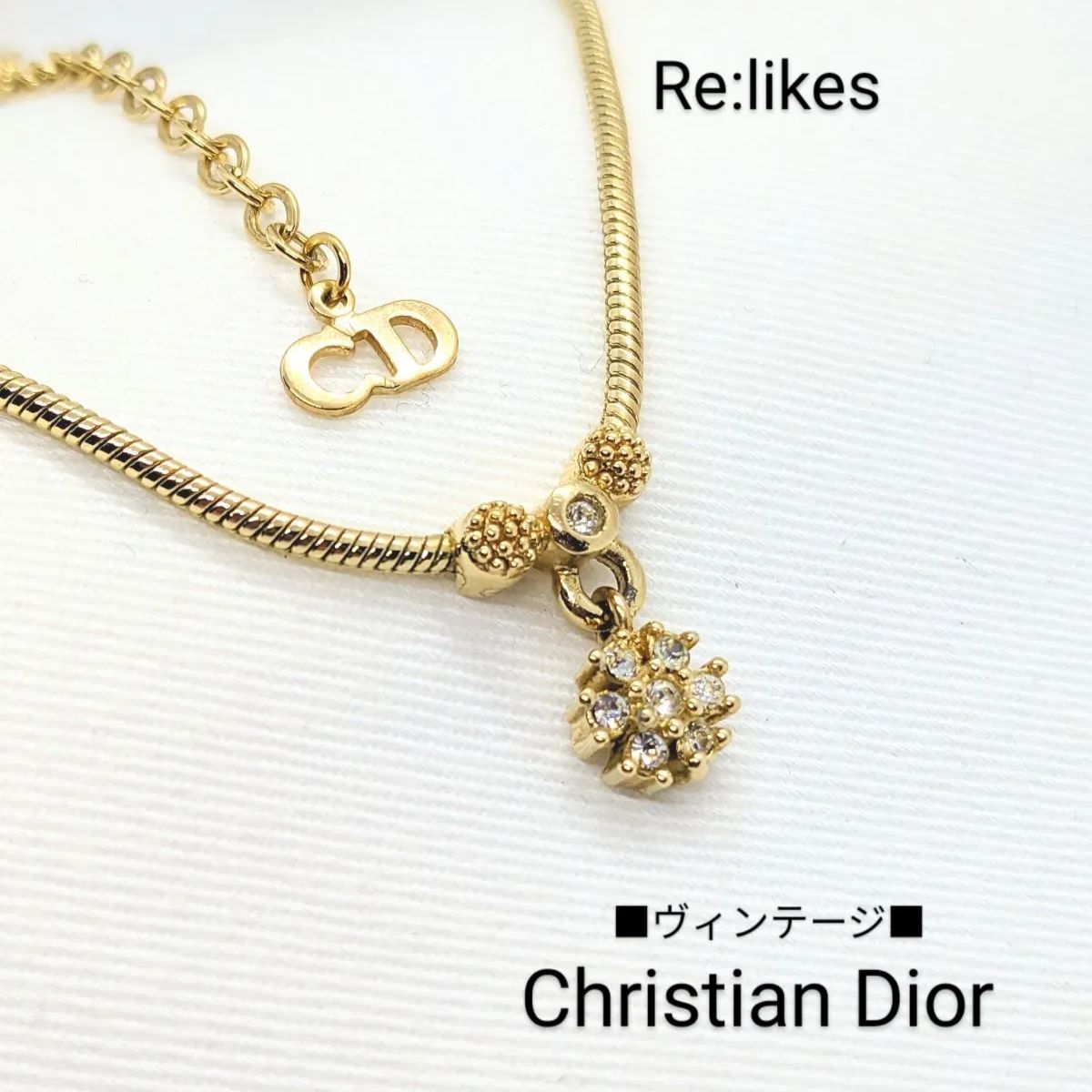 Christian Dior vintage フラワーネックレス-