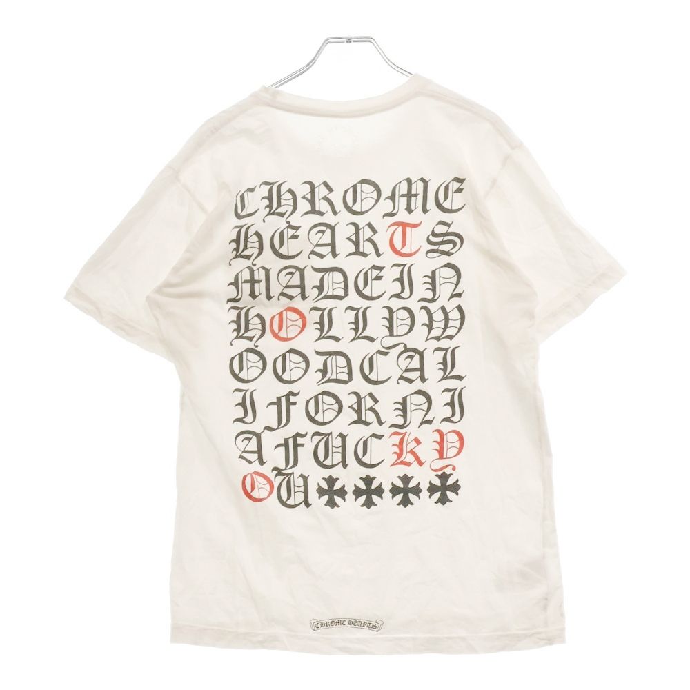 希少♪CH◆ レッド ダガー ロゴ ホワイト Tシャツ CHROME HEARTS (クロムハーツ) CH T-SHIRT TOKYO LTD バック英字