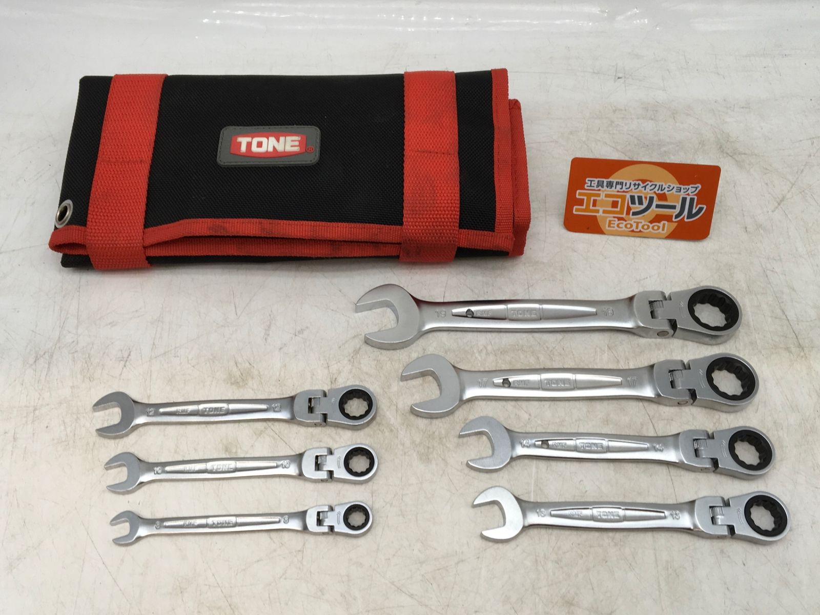 【SFU】TONE RMF700 首振ラチェットめがねレンチセット【現状品】 Amazon | トネ(TONE) 首振ラチェットめがねレンチセット RMF700