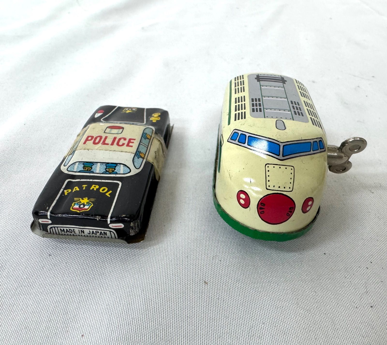 昭和レトロ　ブリキのおもちゃセット 昭和レトロ ブリキおもちゃ ブリキ電車 日本製 ブリキ鉄道 2