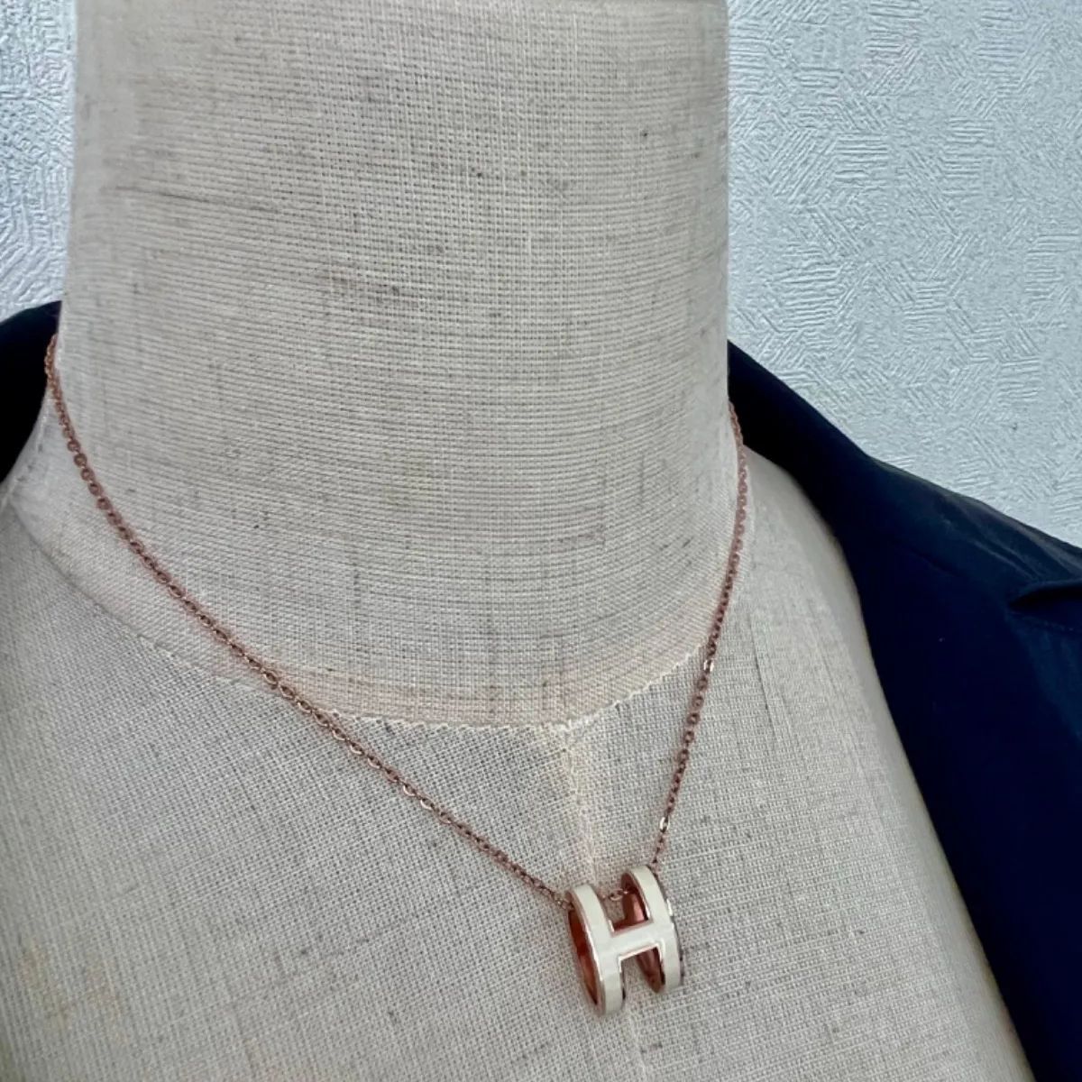 極美品】HERMES エルメス ポップアッシュ ポップH ネックレス ローズ 