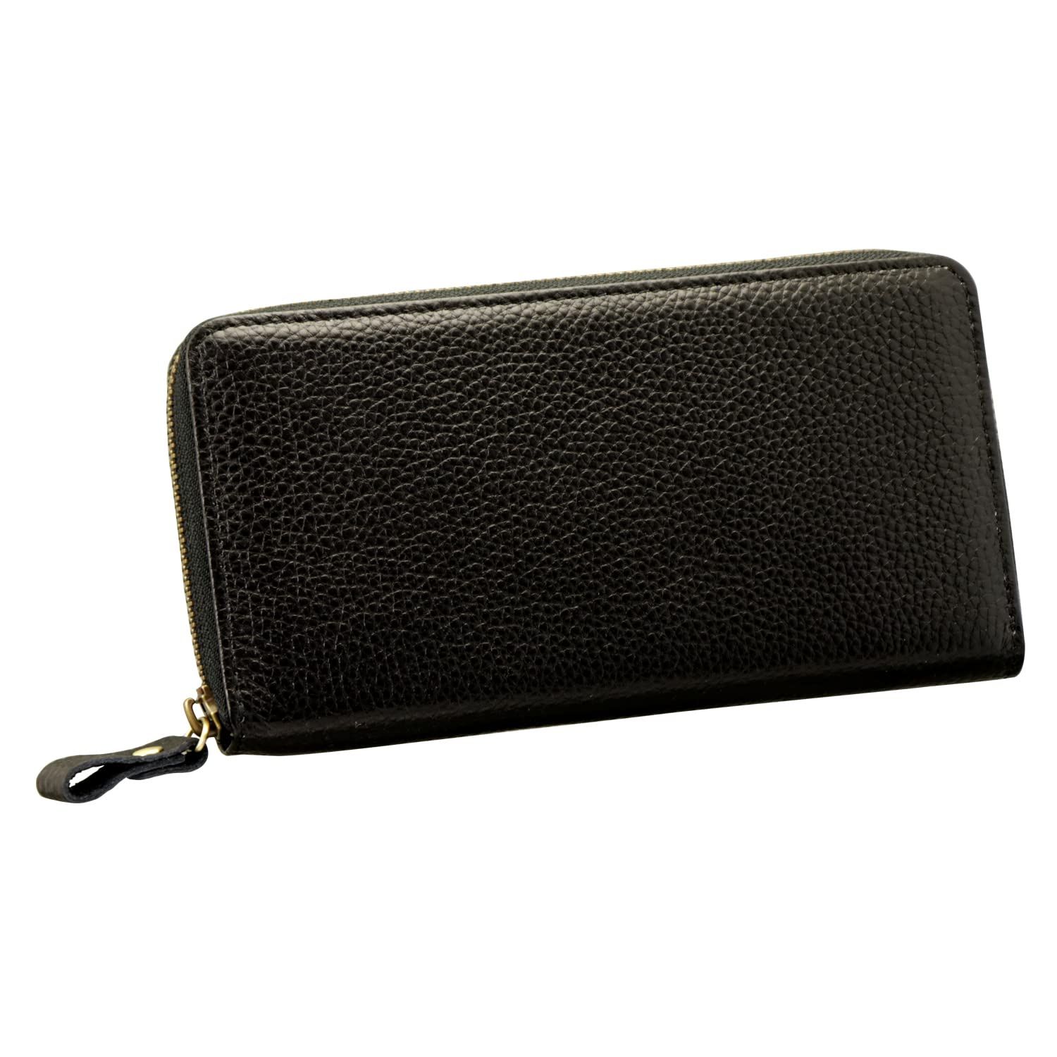 豊岡工房 財布 メンズ レディース 兼用 小銭が分けられる 小銭入れ 長財布 本革 ブラック 3774-01