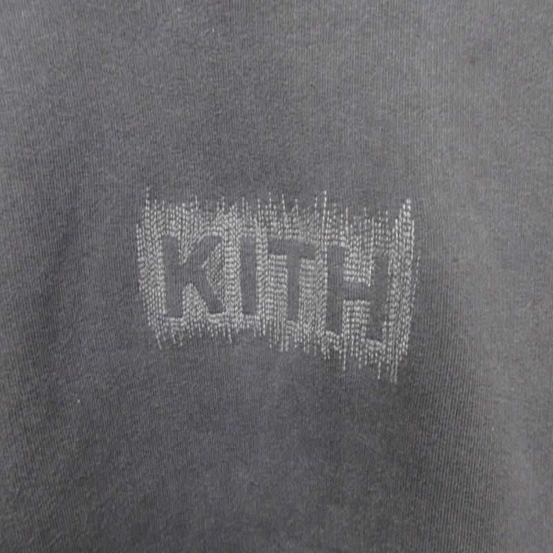 キスニューヨークシティ KITH NYC 24SS Stitch Classic Logo Nelson Hoodie Monday Program  ステッチボックスロゴプルオーバーパーカー フーディー グレー Mサイズ