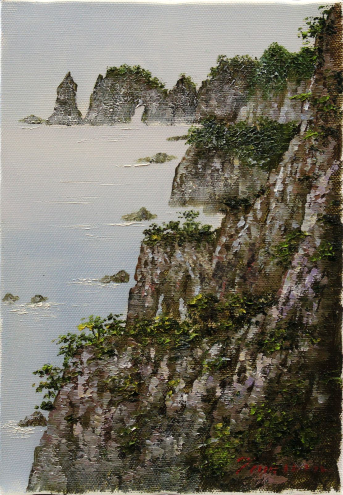 田村清輝『北山崎』油彩画【真作保証】 絵画-