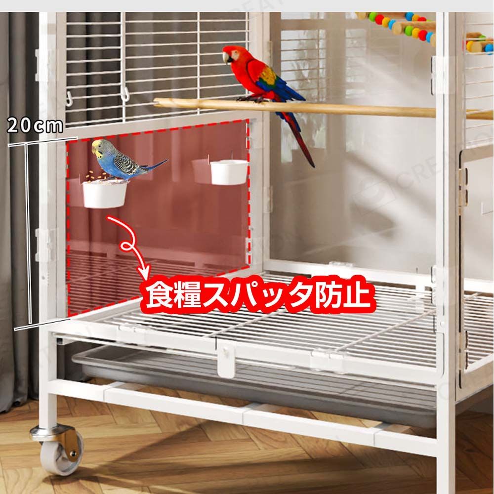 セキセイインコゴザクボタンインコ鳥籠 Ｗ50×Ｄ39×Ｈ78cm