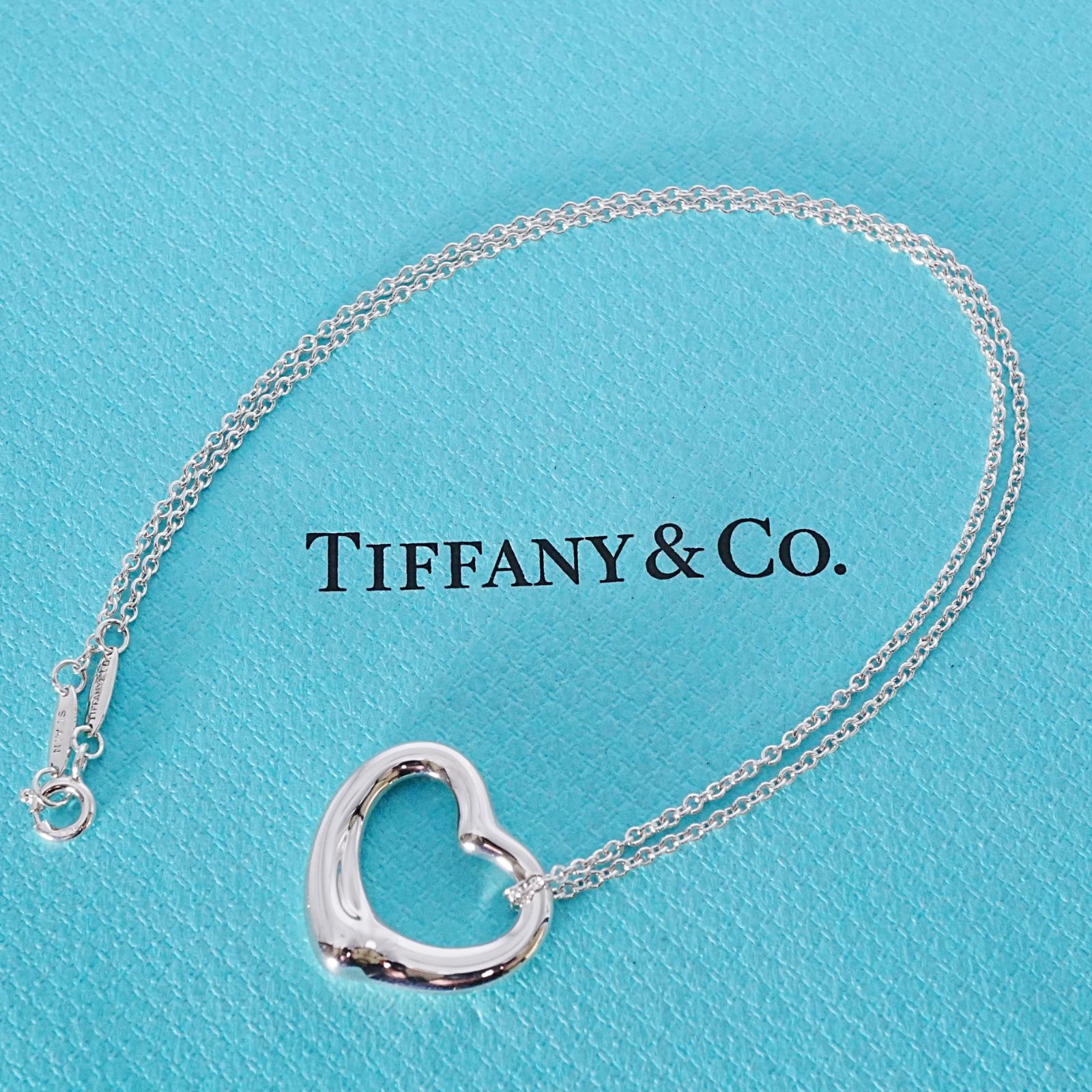 ティファニー　オープンハート　ラージ　ネックレス　925 極美品22mm ティファニー ラージオープンハート ネックレス/25-991S