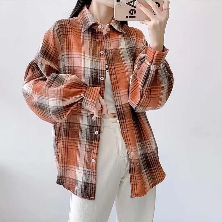 送料無料 チェックシャツ レディース ロングシャツ ドロップ