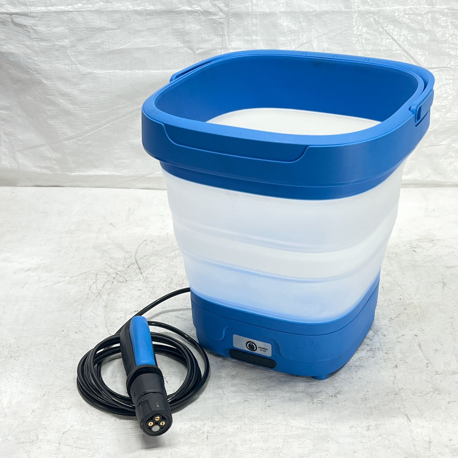 コンパクト 洗浄機 バケツ コードレス 充電式 マルチクリーナー 12L USB 充電 折りたたみ式 4種類噴射パターン バケツ型 なし QCCM0001E