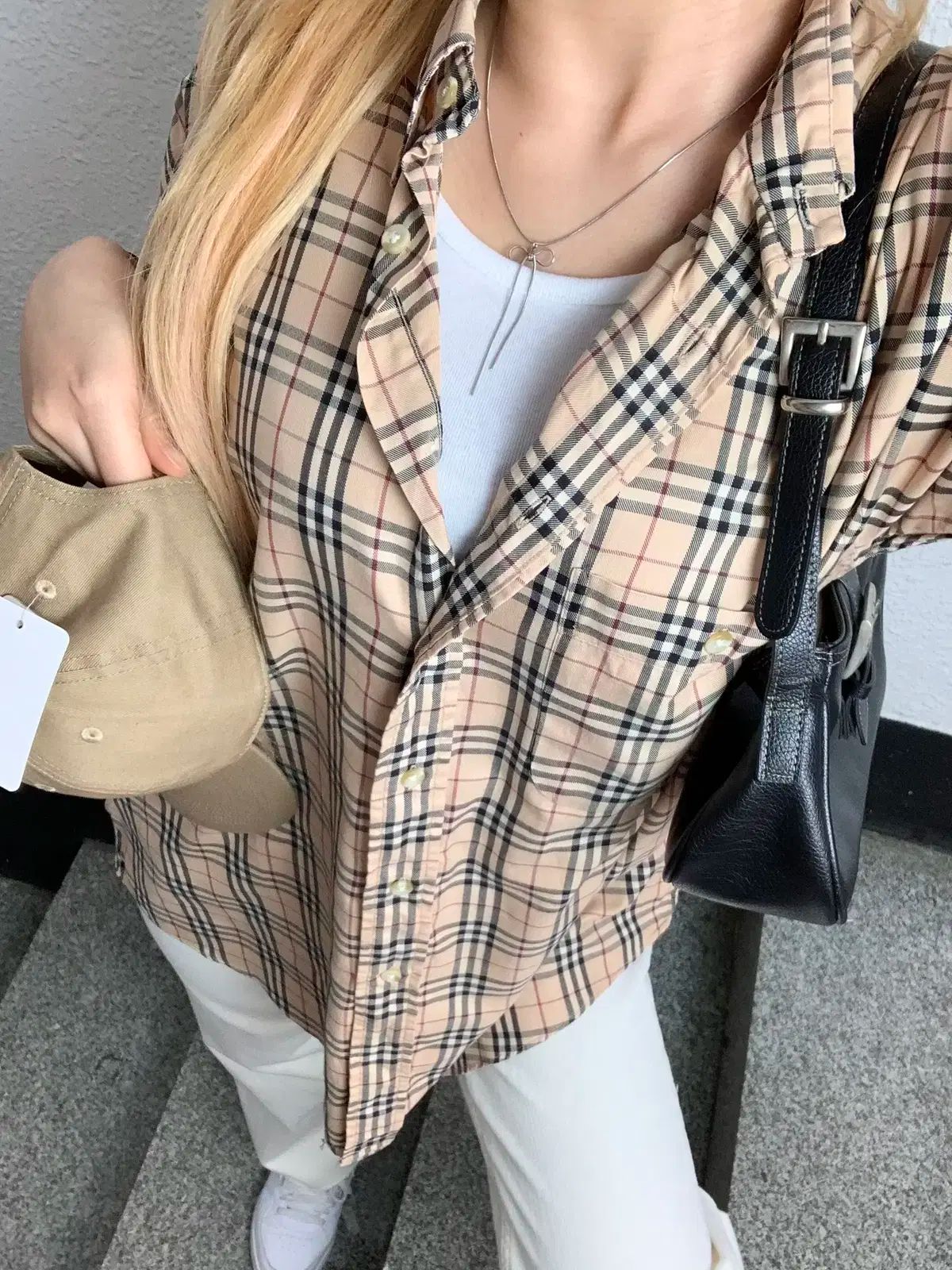 XL BURBERRY BURBERRY バーバリー ベージュ 半袖 ノバチェック シャツ CK9209