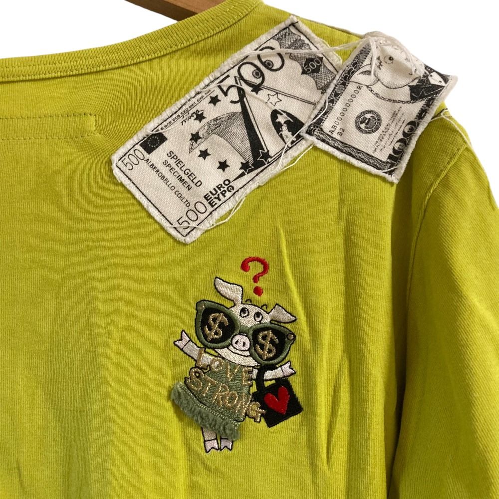 アルベロベロ　ブタさん総柄プリント　長袖Tシャツ アルベロベロ ブタさん総柄プリント 長袖Tシャツ アルベロベロ ブタ