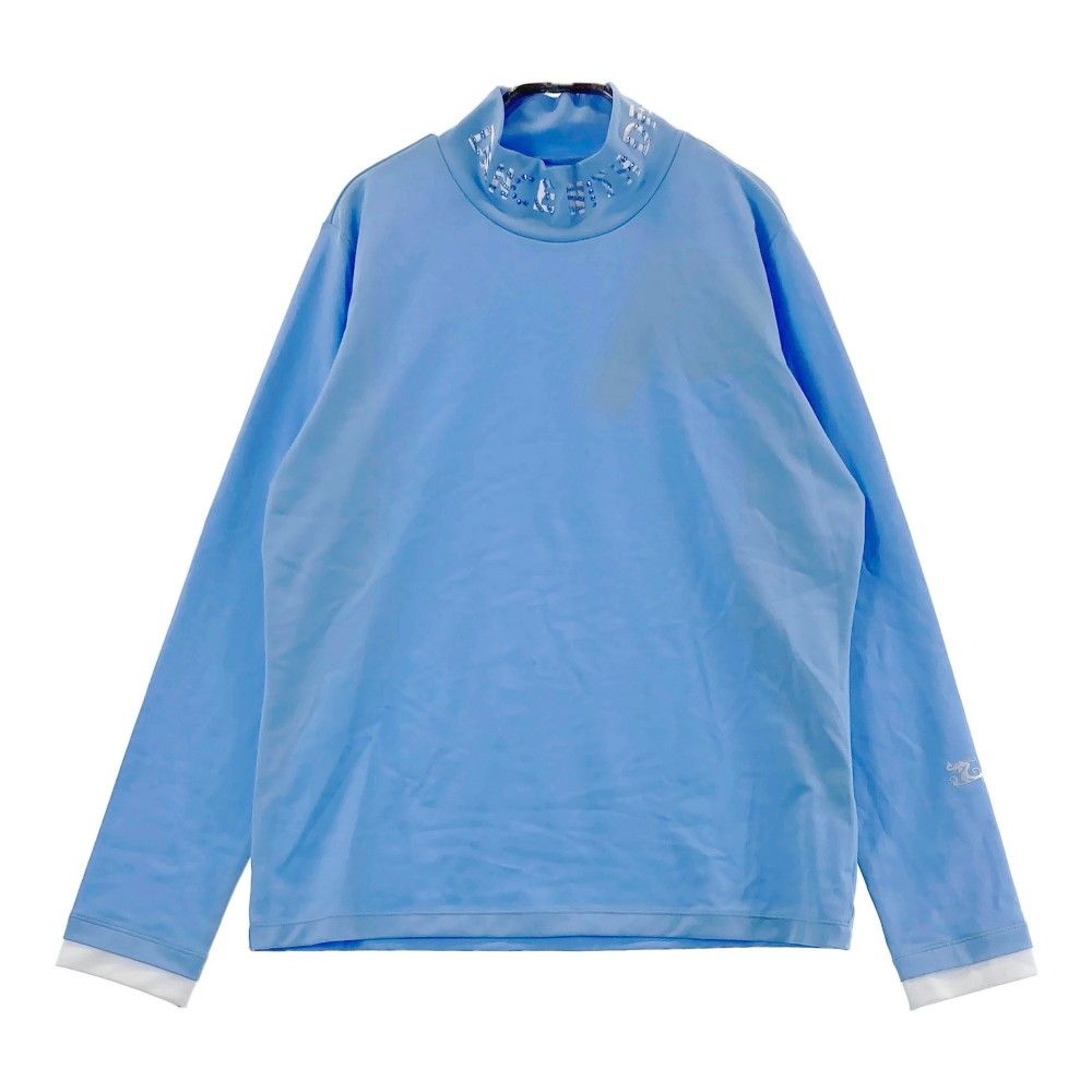 サイズ：3 DANCE WITH DRAGON ダンスウィズドラゴン  ハイネック 長袖Tシャツ  ブルー系 [240101435843] ゴルフウェア レディース ストスト サイズ：3 DANCE WITH DRAGON ダンスウィズドラゴン ハイネック