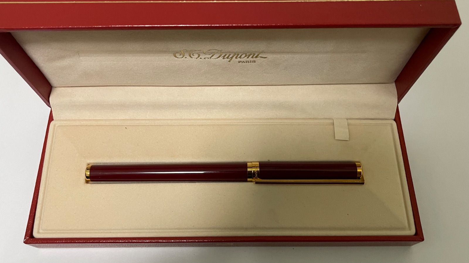 S.T.Dupont デュポン万年筆ボルドーカラーK18 750