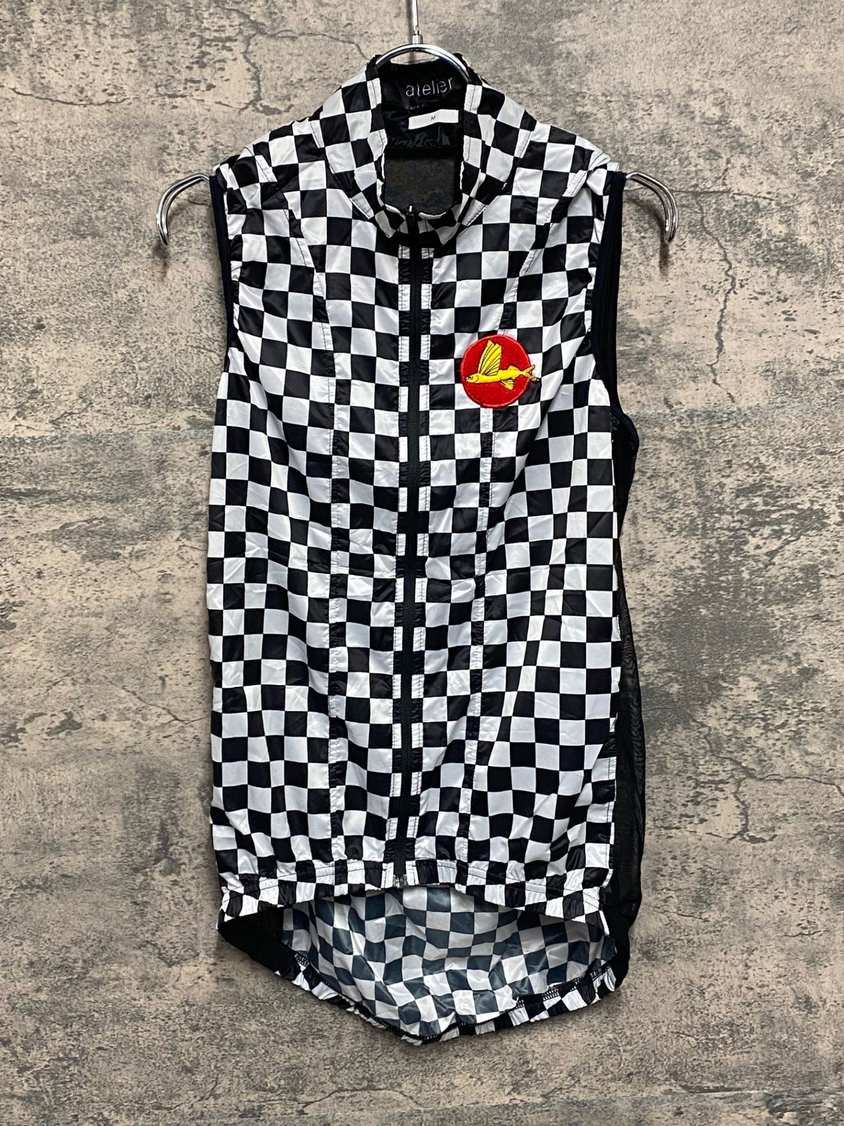 JB202 カフェドシクリステ Cafe du Cycliste ジレ サイクルベスト 白黒 