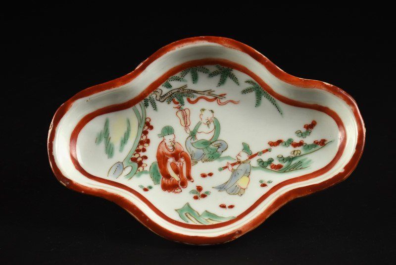 蔵A4627】中国古美術 古赤絵皿 五枚 明末 - メルカリ