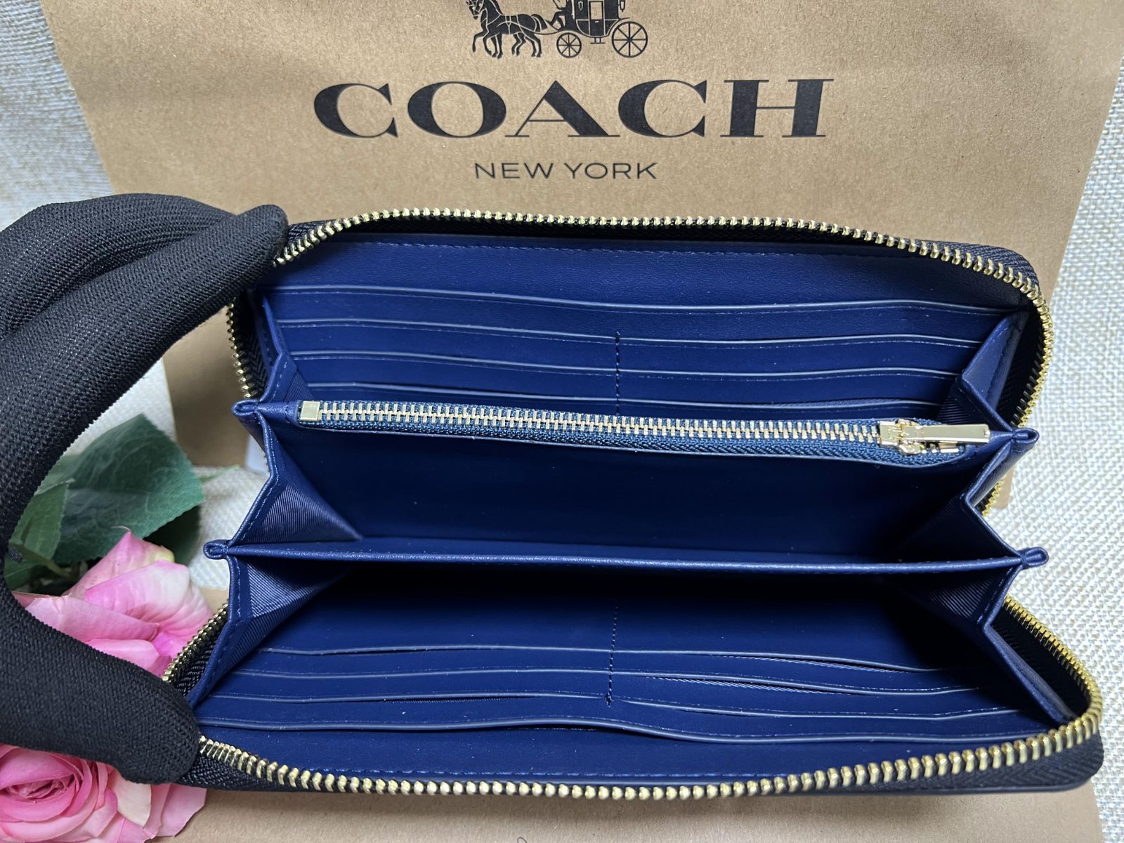 コーチ COACH 財布 長財布 アコーディオン ジップ ウォレット