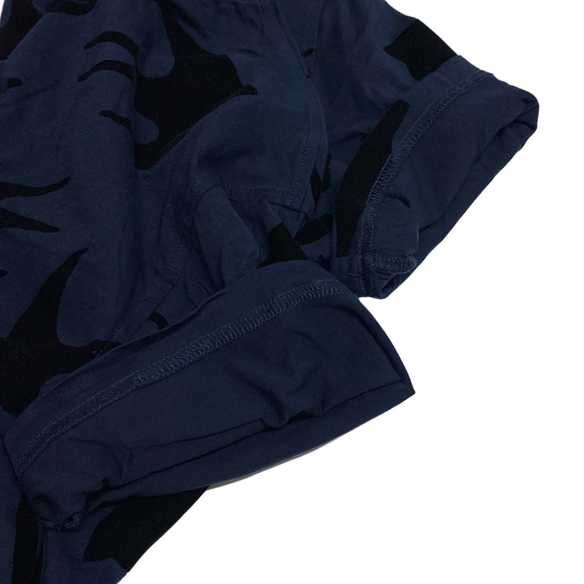 McQ - McQ(ALEXANDER McQUEEN)(マックキュー(アレキサンダーマックイーン)) 半袖Tシャツ サイズS レディース - ネイビー×黒 クルーネック McQ(ALEXANDER McQUEEN)(マックキュー(アレキサンダー