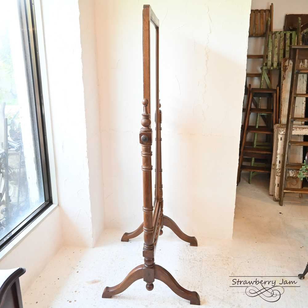 IFU-398 フランスアンティーク ミラー 姿見 全身鏡 スタンドミラー