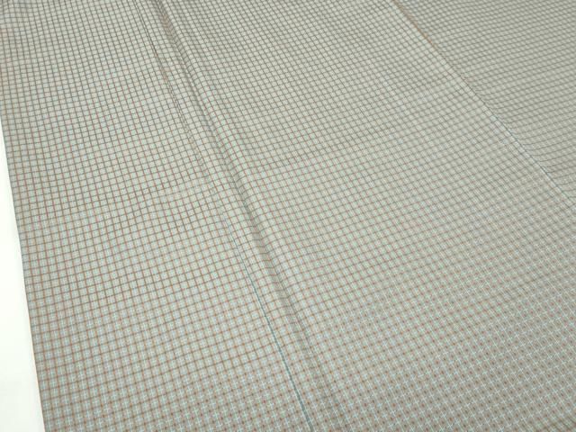 平和屋本店□極上 男性 西陣 鳥居良 茶喜 お召 吉野間道 証紙付き 逸品