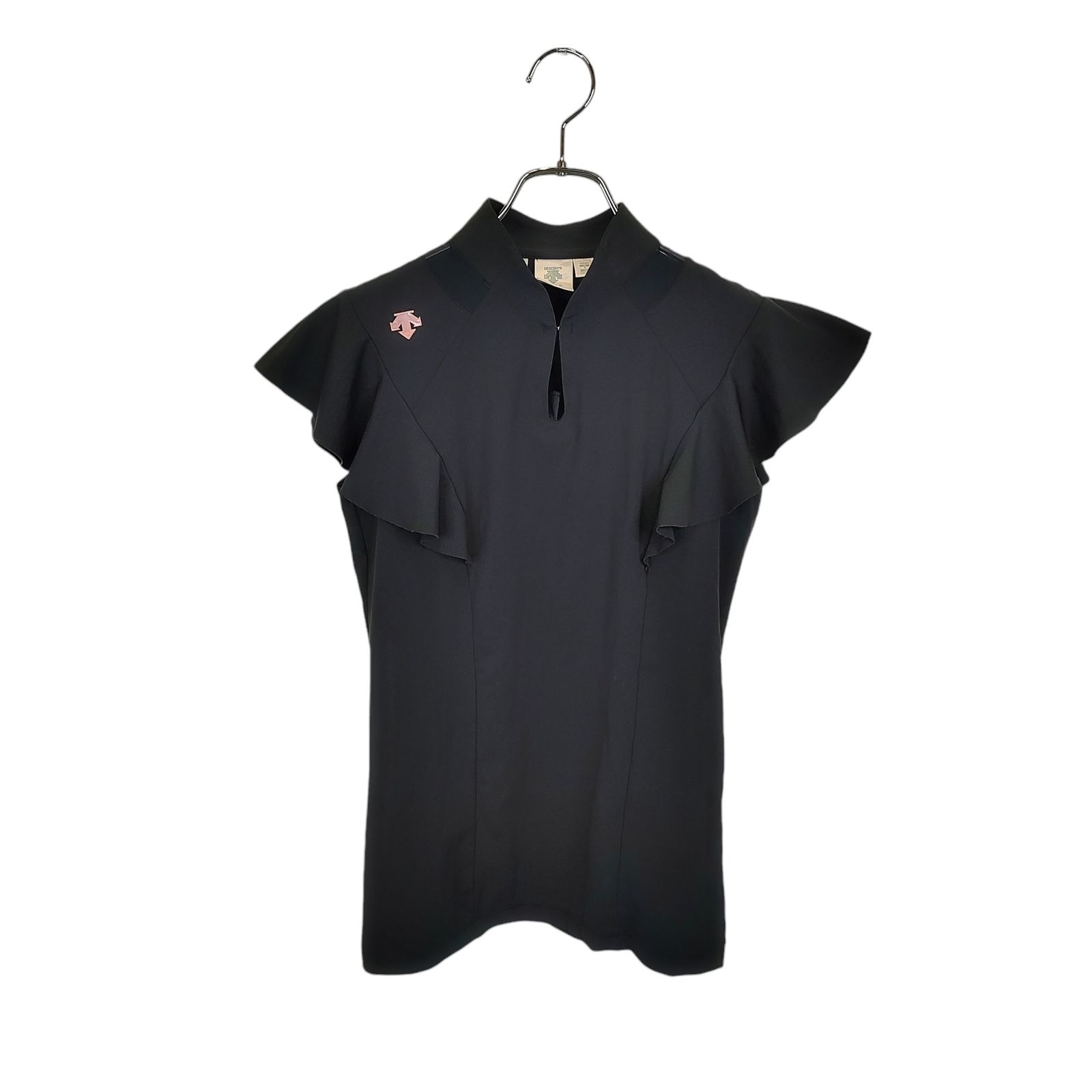 DESCENTE GOLF デサントゴルフ フリル Tシャツ DGWT JA01 S ブラック 