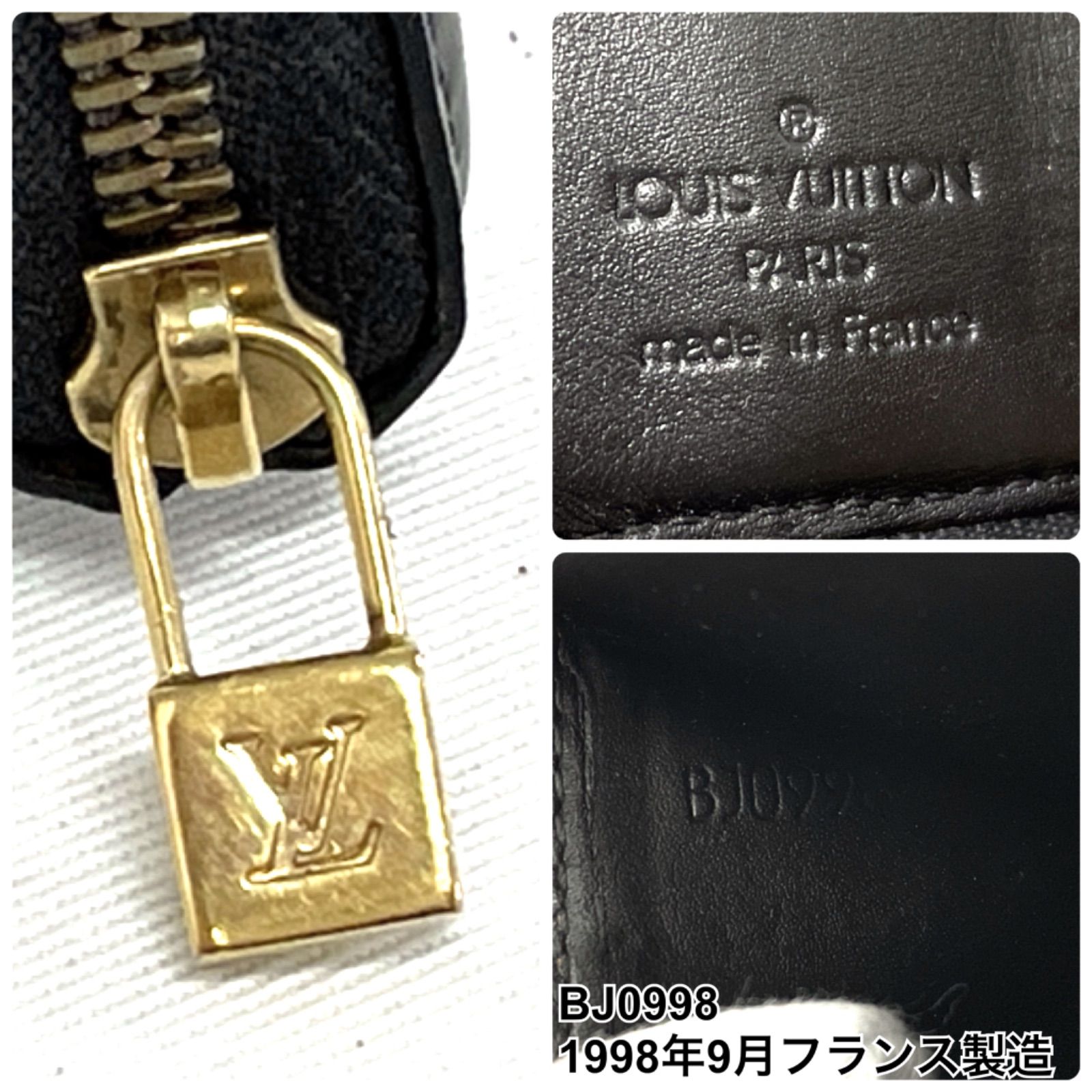 LOUIS VUITTON ヴェルニライン ジッピーウォレット 黒 赤 - メルカリ