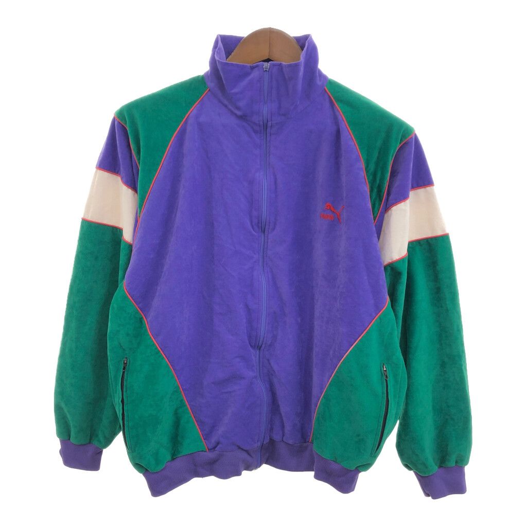 80年代 フランス製 PUMA プーマ ベロア トラックジャケット アウター 