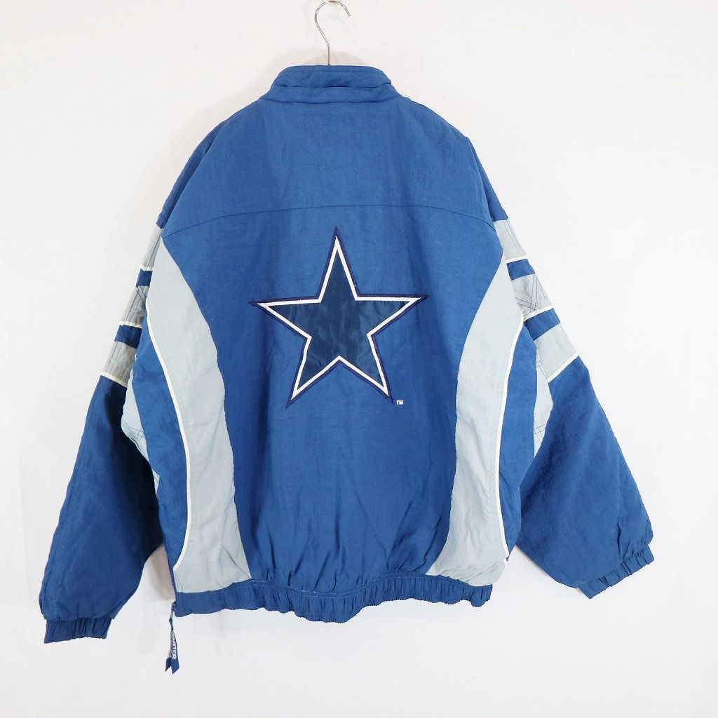 カウボーイズ スターター ナイロンジャケット 中綿 ハーフジップ NFL STARTER NFLチームナイロンジャケット | CUSTOM FEVER