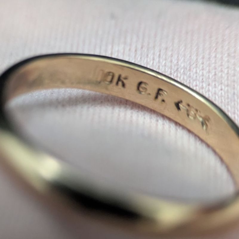 14号 ヴィンテージ クラシカルデザイン 10Kゴールドフィルド ビクトリアンスタイル プレーン バンドリング 10K GF KIN-KAAI_COM