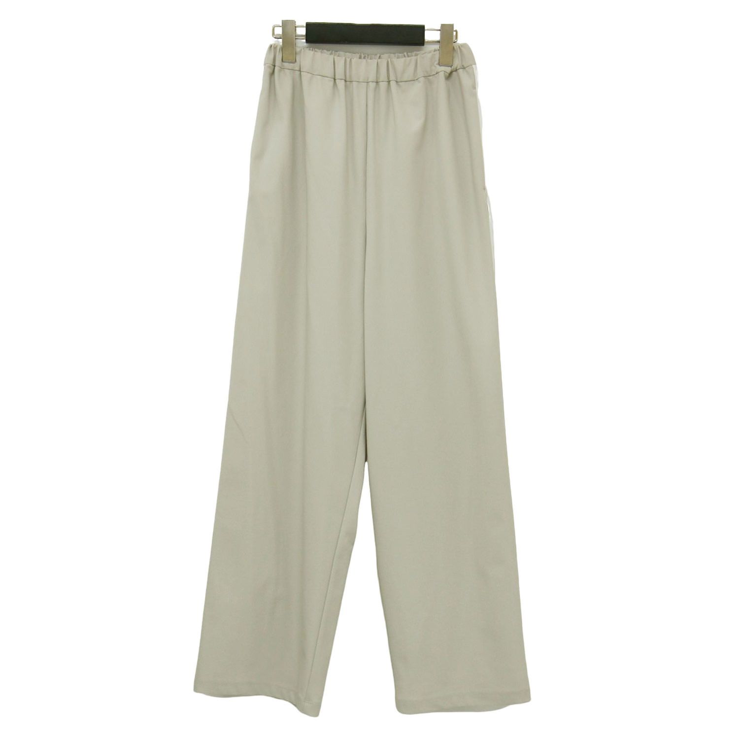 GALLARDAGALANTE ガリャルダガランテ パンツ ベージュ ホワイト サイズ:0(S) | サイドライン ストレート パンツ / トラックパンツ | ハイウエスト ウエストゴム ストレッチ | 日本製 | ボトムス ズボン【レディース】【K4593】 新品】GALLARDAGALANTE ガリャルダガランテ パンツ ベージュ ホワイト