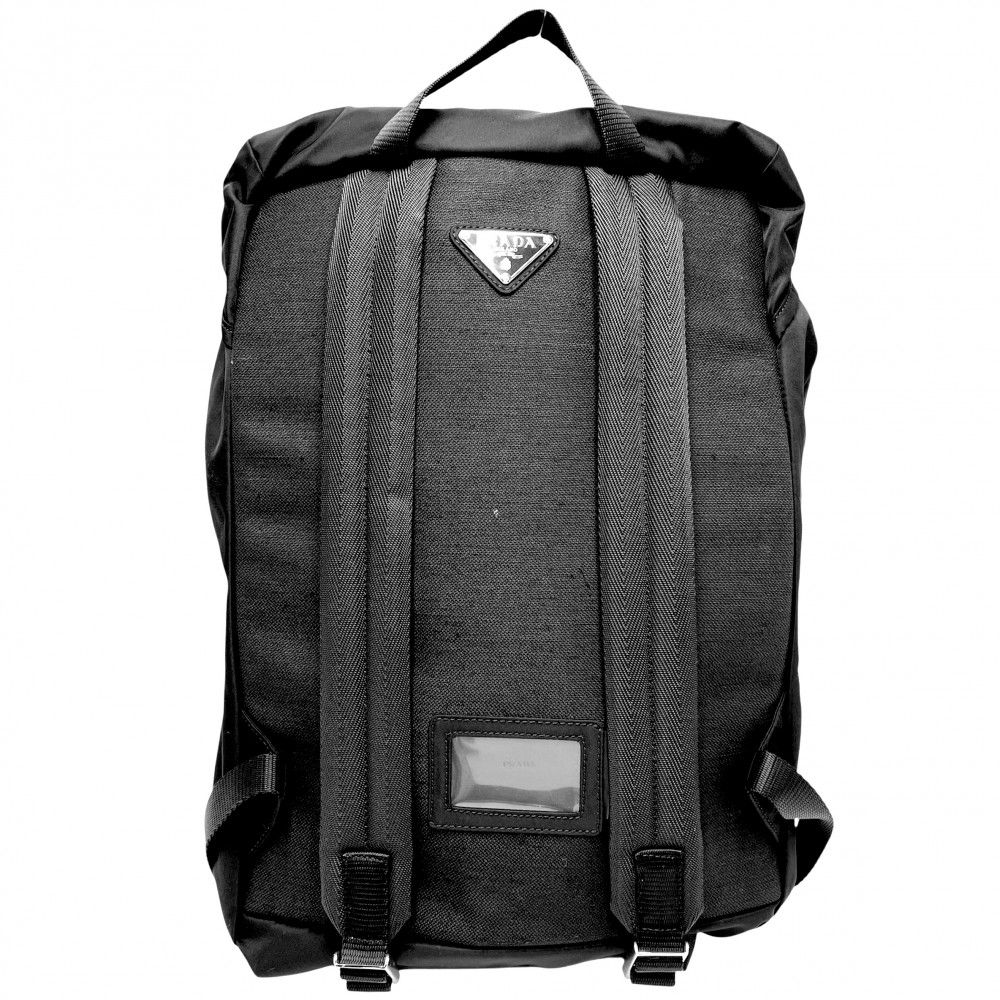 PRADA プラダ V135 トライアングル ロゴ リュック バックパック 黒 PRADA プラダ V135 トライアングル ロゴ リュック バックパック