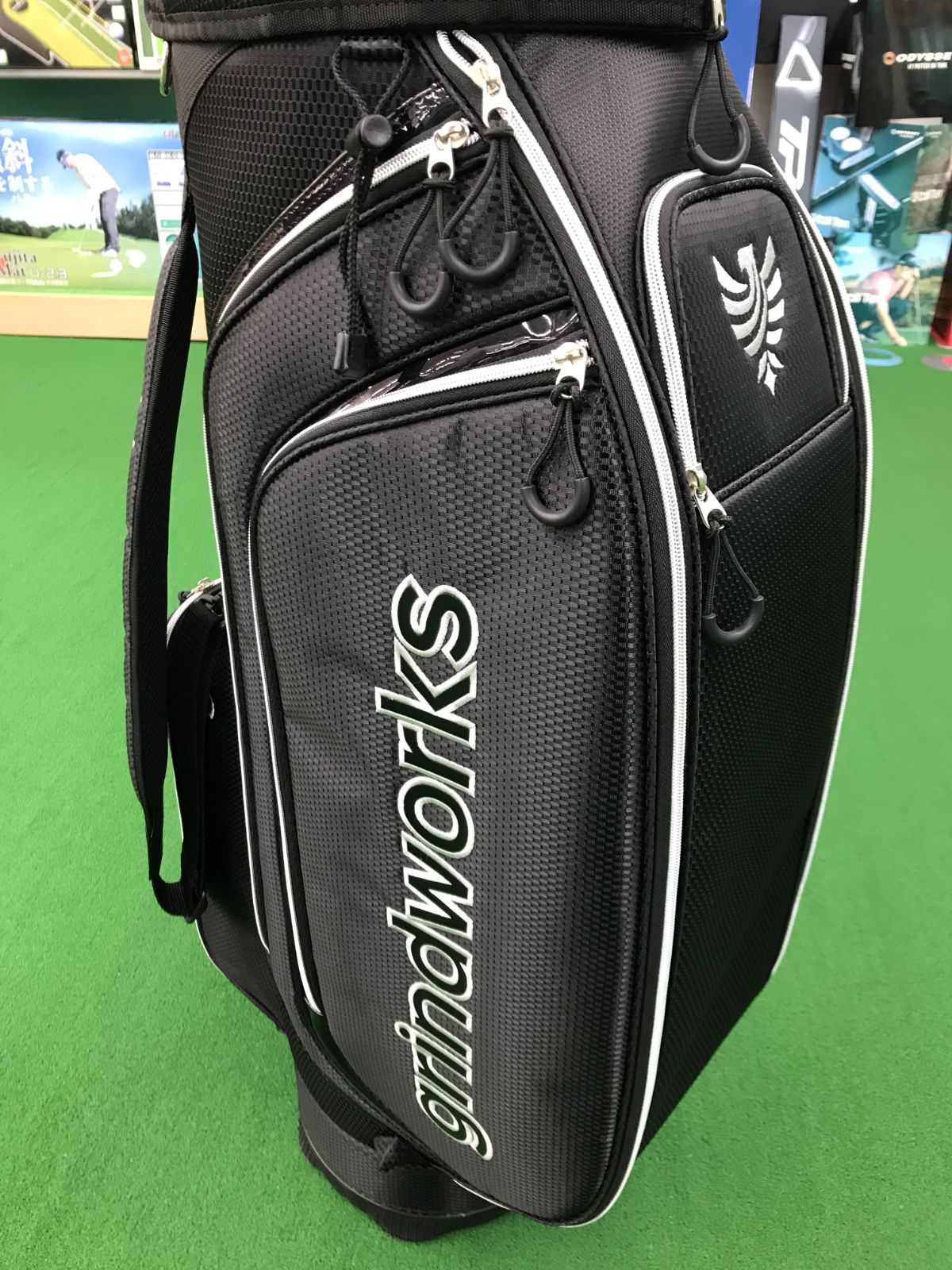 福*助様 【美品】グラインドワークス　 ゴルフキャディバッグ 黒 限定ゴルフバッグ【Grindworks × TEAM REED】 – グラインド