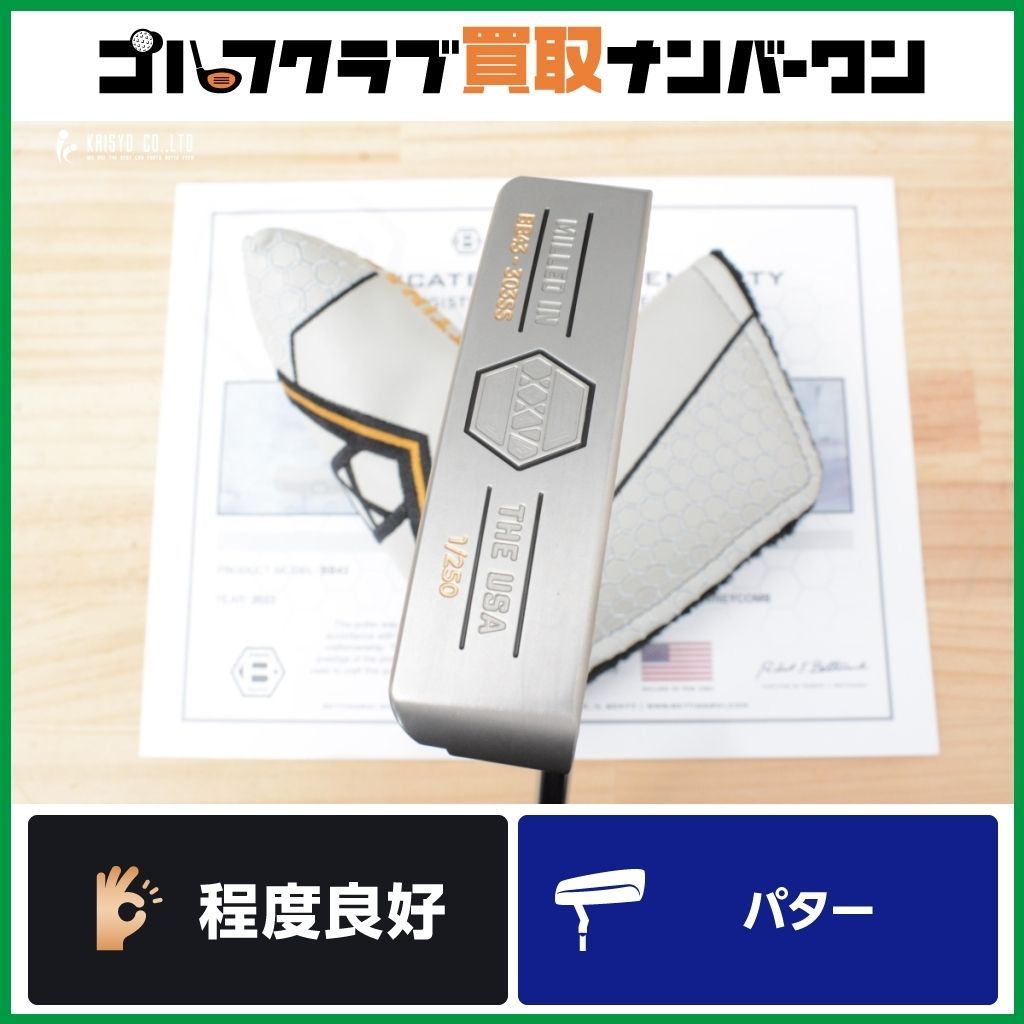 250本 記念モデル R.J ベティナルディ 25周年記念 BB43 パター 34インチ 1|250 鑑定書付 7月 BETTINARDI センターシャフト