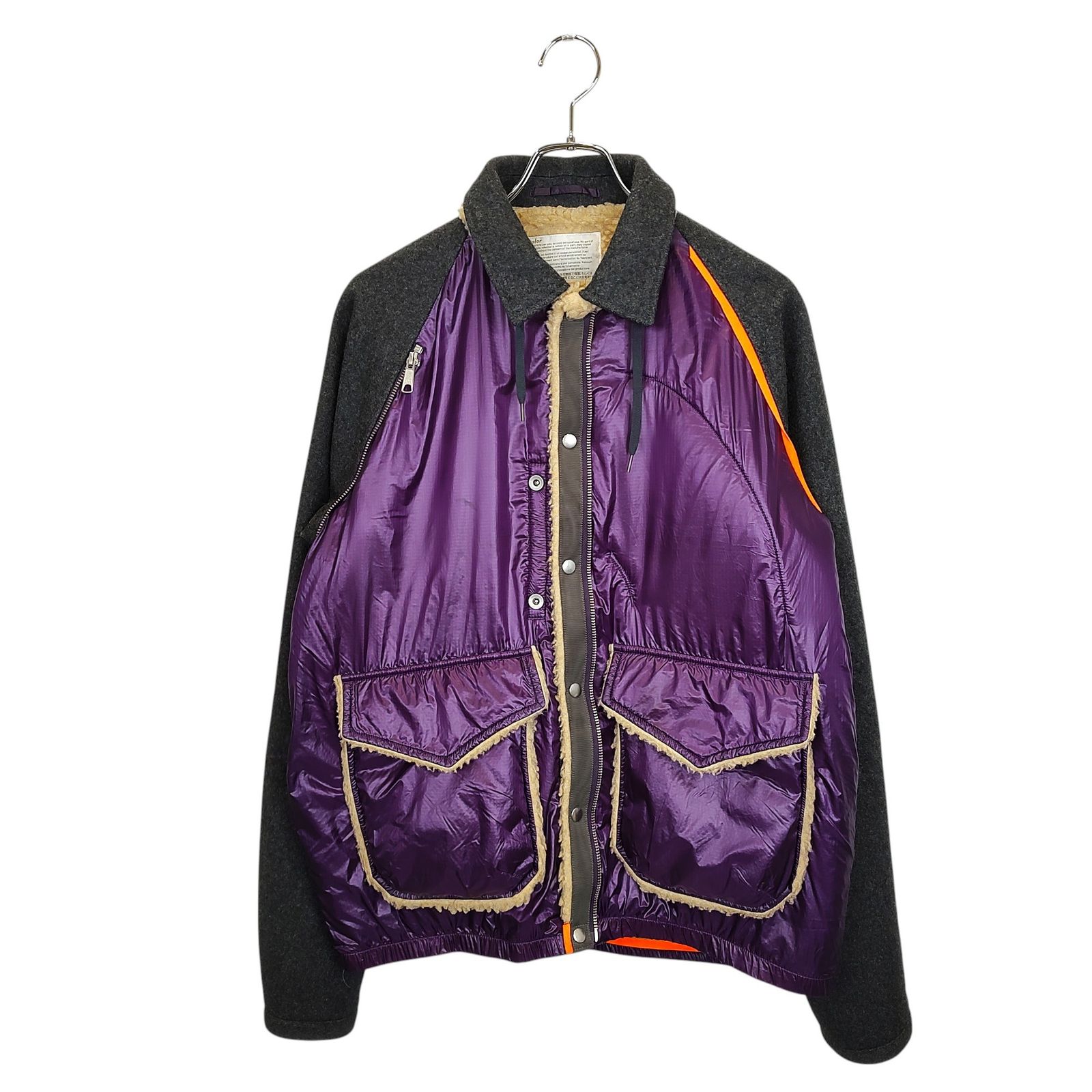 KOLOR 17AW AIR RIP BLOUSON ナイロン ボア ブルゾン 17WCM-G14111 4 マルチ