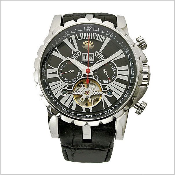 新品】ジョンハリソンJ.HARRISON多機能両面スケルトンタイプ機械