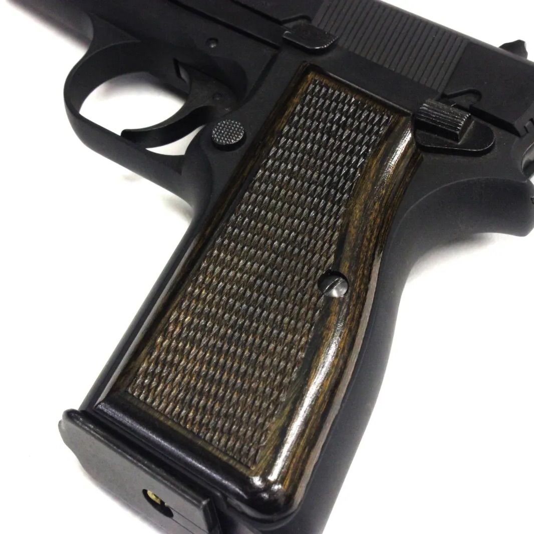 パンドラアームズ 木製グリップ タナカワークス製 ブローニング ハイパワー ダークブラウン AWG-1418