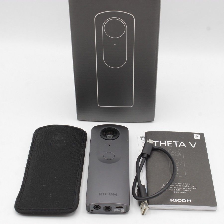 RICOH THETA V 360度カメラ 全天球 メタリックグレー (125331) | 整備済み品 リコー RICOH THETA V メタリックグレー 360度カメラ 手ブレ補正機能搭載 4K動画 360度空間音声  Android OS搭載で機能拡張に対応 リコーシータ独自の高精度なスティッチング技術で自然な360度撮影 ビジネスシーンで大活躍 910725
