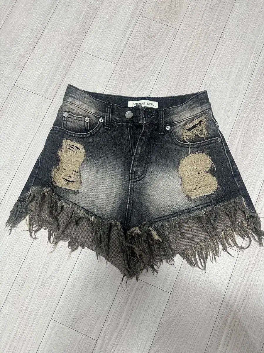 22v BOHEMSEO ボヘミアンソウル ダメージ ウォッシュ ショートパンツ S