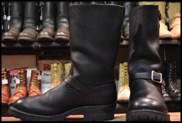 11E 13年 WESCO ウエスコ ボス ブラック 黒 ビブラム100シングル 11インチハイト エンジニア ブーツ HOPESMORE FI045