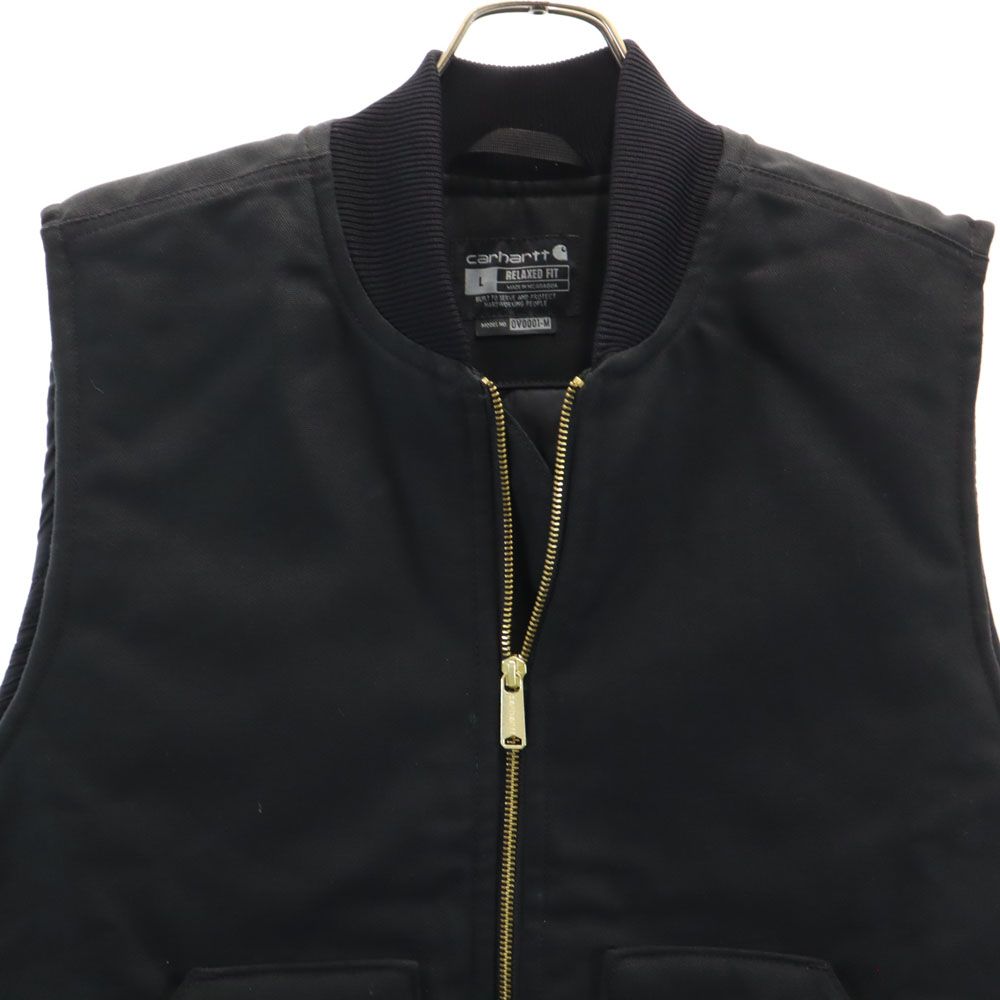 carhartt ダックベスト L ブラック ☆状態良☆【Carhartt】ダックワークベスト BLACK Lサイズ