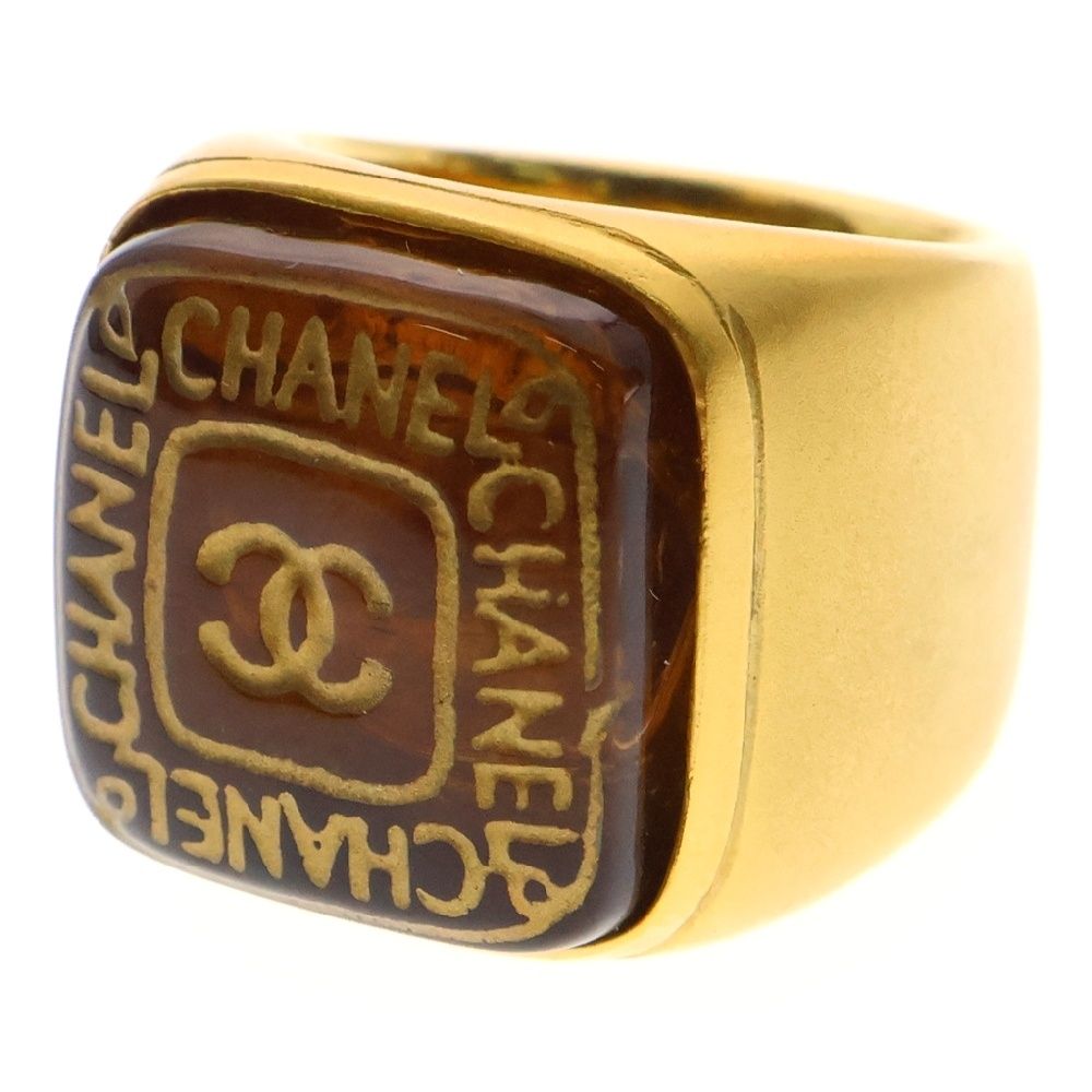CHANEL (シャネル) ココマーク スクエア リング ゴールド GP