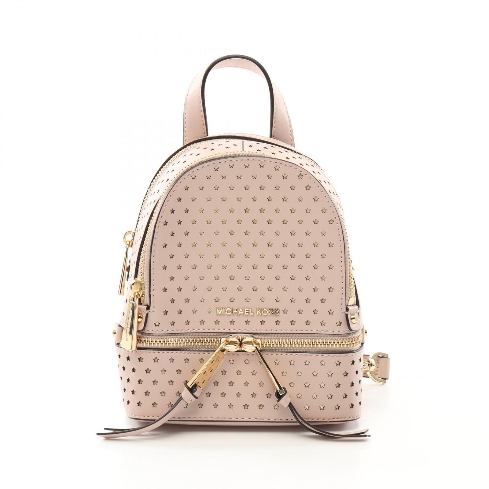 マイケルコース Michael Kors リュックサック バックパック RHEA リア 30H7GEZB1U ベビーピンク レザー ミニ バックパック レディース Used A