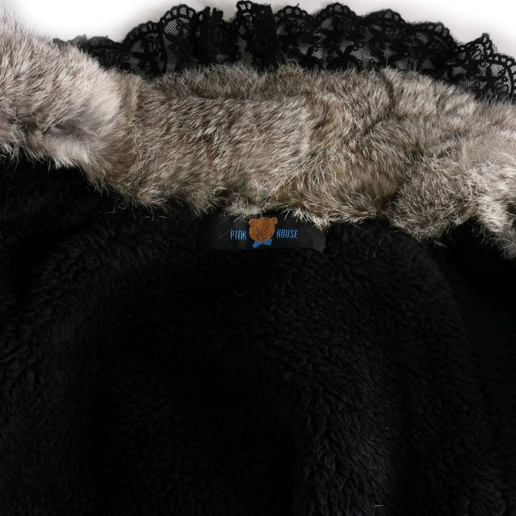 ピンクハウス ラビットファー ニットポンチョ