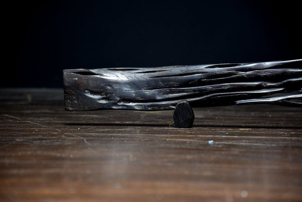 蔵C6860 茶道具 古紫檀 結界 89ｃｍ