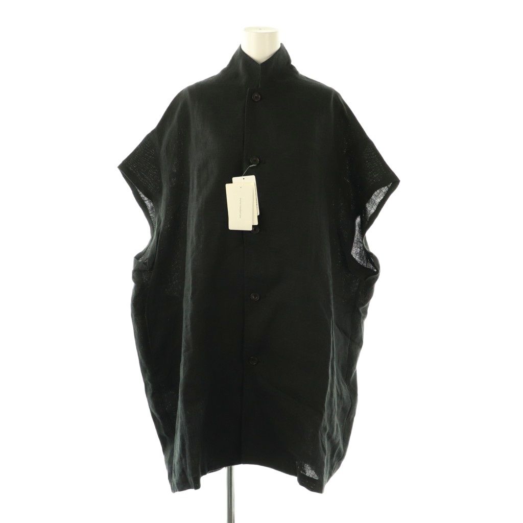 ジャーナルスタンダード ラックス JOURNAL STANDARD LUXE 24SS ヘンプキャンバスベスト リネン ブラック |DO OS