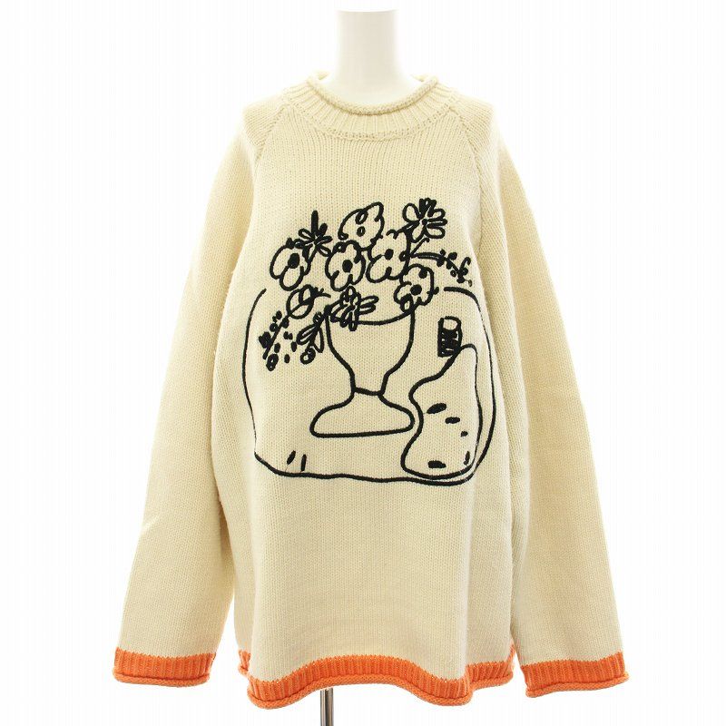 リトルサニーバイト Little sunny bite Flower doodle big knit