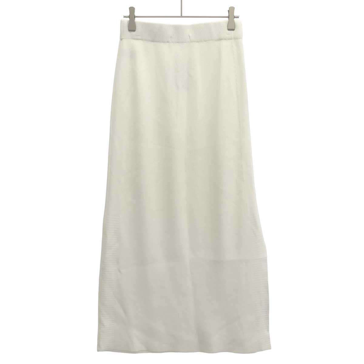 NICENICE MOMENT ナイスナイスモーメント リブニットスカート NNM01-2303-008 ホワイト S