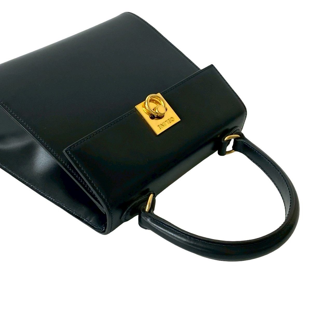 CELINE セリーヌ 2wayレザー バッグ ストラップ 収納袋 美品 セリーヌ レザー 2WAY ショルダーバッグ クロコ型押し