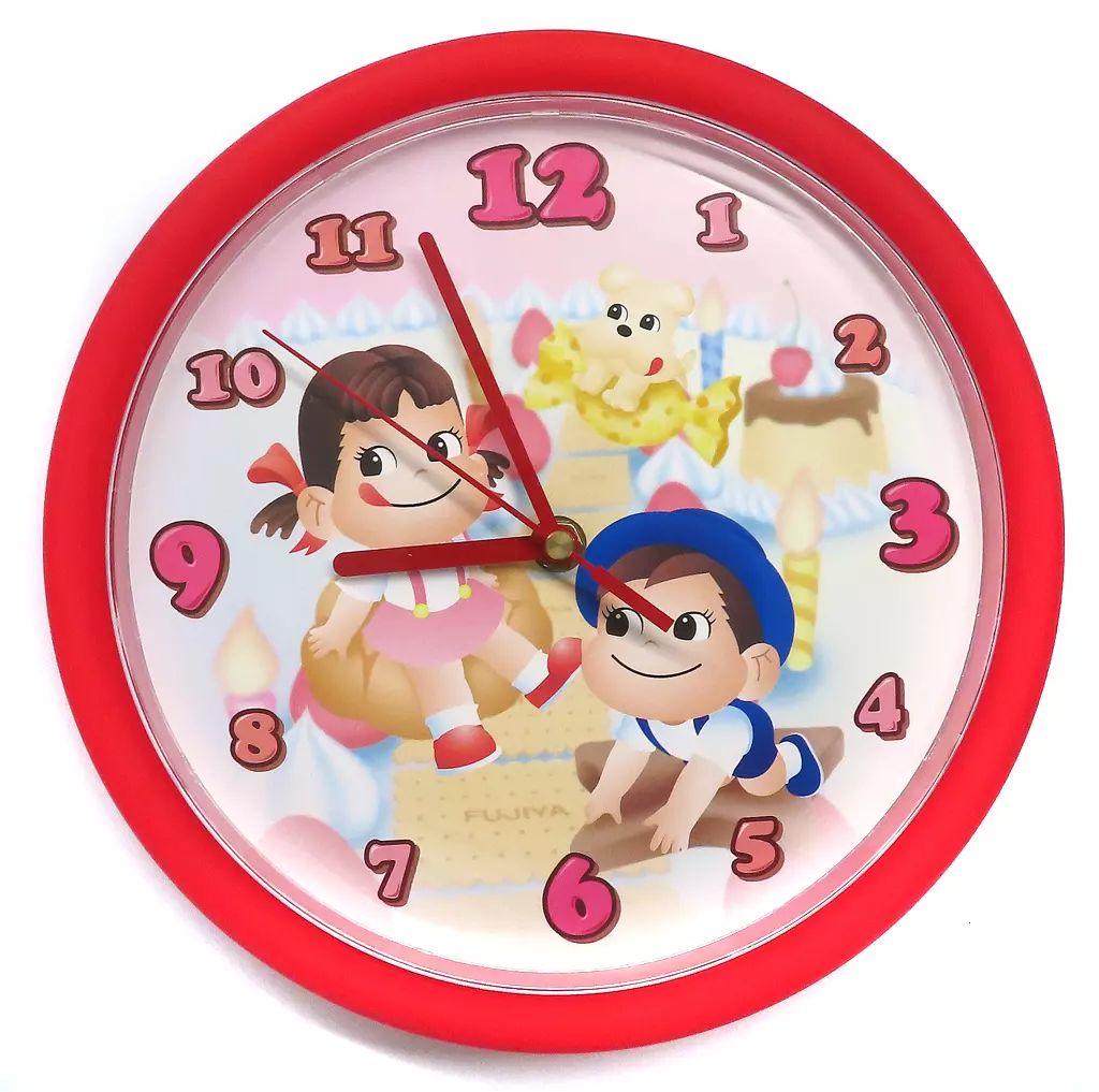 不二家 ペコちゃん ポコちゃん 振り子時計 目覚まし時計 Peko &amp