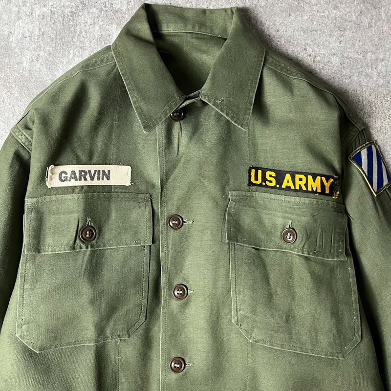 50s US ARMY 米軍実物 OG-107 コットン サテン ユーティリティ